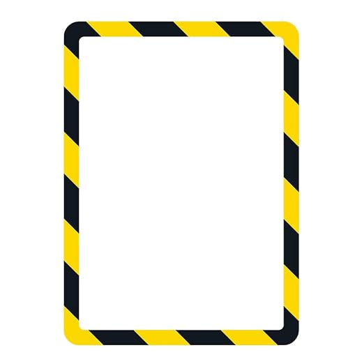 Tarifold P194944 Magneto Magnetic Backed Sign Holder, Yellow/Black (Pack of 2)