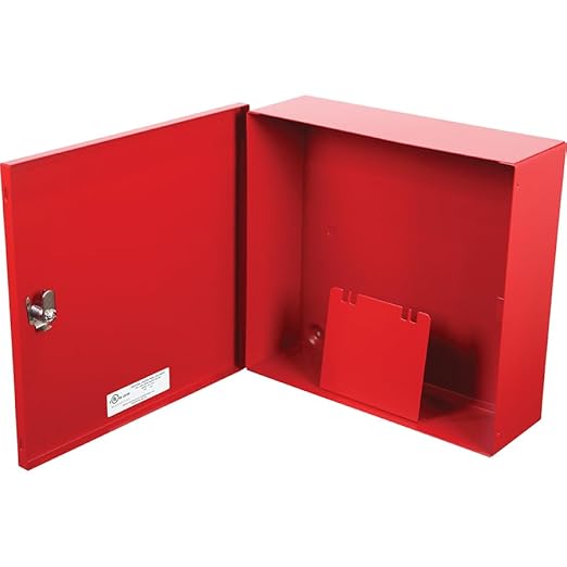 Safety Technology International, Inc. EM1212DOC, System Record Documents Enclosure, Metal, Thumb Lock, 12 in x 12 in,Red