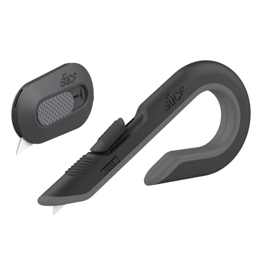 Slice Box Cutter, Heavy Duty Utility Knife, Safe Ceramic Blade Lasting 11x Longer than Metal, Stone, Combo Pack