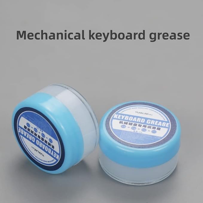 Keyboard Remover Tool Kit-7-Piece Set, Keycap Puller Include 5g Keyboard Lube, Switch Puller, Lubricating Pen, Cleaning Brush, Tweezers, 4-Jaw Gripper, and Key Cap Puller