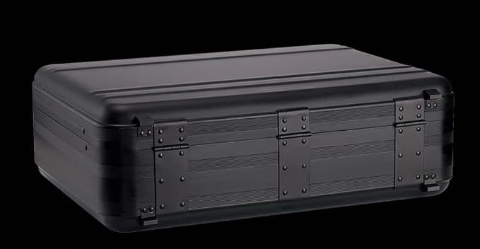 Aluminum Briefcase 18.1X13.8X4.5 Inch Metal Toolkit Box Family Medical Case Cash Suitcase Equipment Electronic Instruments Case with Foam