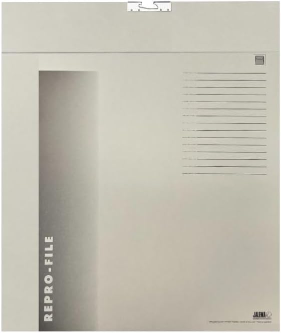 Jalema Repro-File Storage Folders, 10 Inches x 16 Inches, Gray, 50 Pack | 50 heavy-duty Tenax cardboard files, 10 inches x 16 inches, two pockets with dust flap