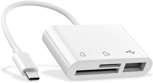 RayCue USB C to Micro SD TF Memory Card Reader, 3-in-1 USB Camera Card Reader Adapter Compatible with iPhone 15,iPad Pro, MacBook Pro/Air, Chromebook XPS, Galaxy S10/S9 and More USB C Devices