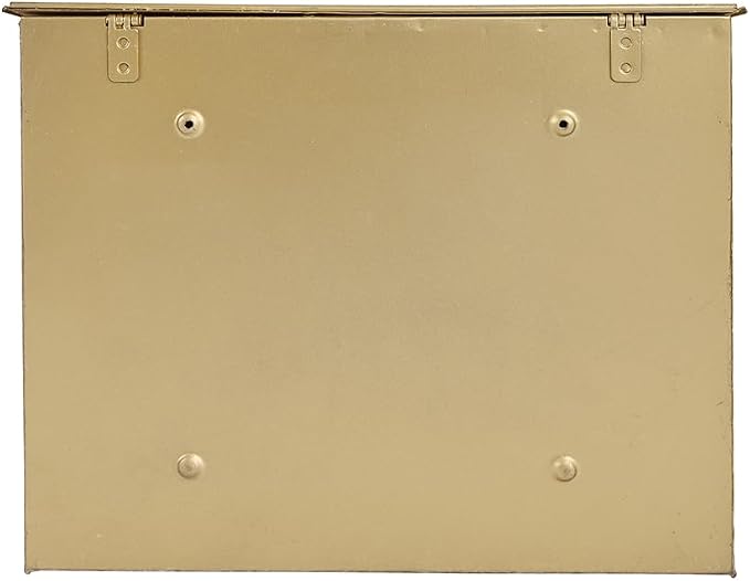 Wall Mount Mailbox for House Outside,5" D x 13.8" W x 11.4" H,Vintage Metal Door Mailbox Antique Style Nostalgic Charm Home Decor Garden Vintage English Cottage Decor(Gold)
