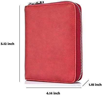 RFID Blocking 24 Slot Credit Card Holder Wallet Real Leather Multi Card Organizer Wallet with Zipper