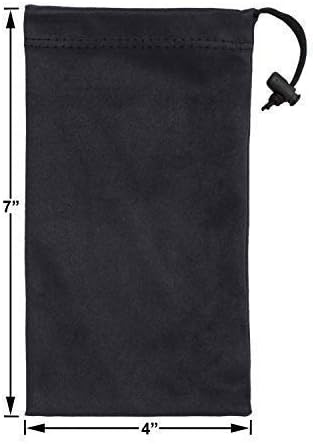 Mamlyn Premium Quality Microfiber Sunglasses Pouch With Spring Fastener