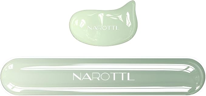 Gel Wrist Rest Set for Computer Keyboard and Mouse, 2-Pack (Green) | Ergonomic Silicone Wrist Support for Typing Fatigue Relief, Non-Slip Cooling Computer Wrist Rest Pad for Office, Gaming