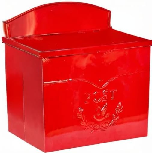 NACH Mailboxes for Outside Wall Mount, 11.5 x 5 x 13 inches, Red Waterproof Mailbox, Wall Mailboxes for Outside - The Chelsea Mailbox
