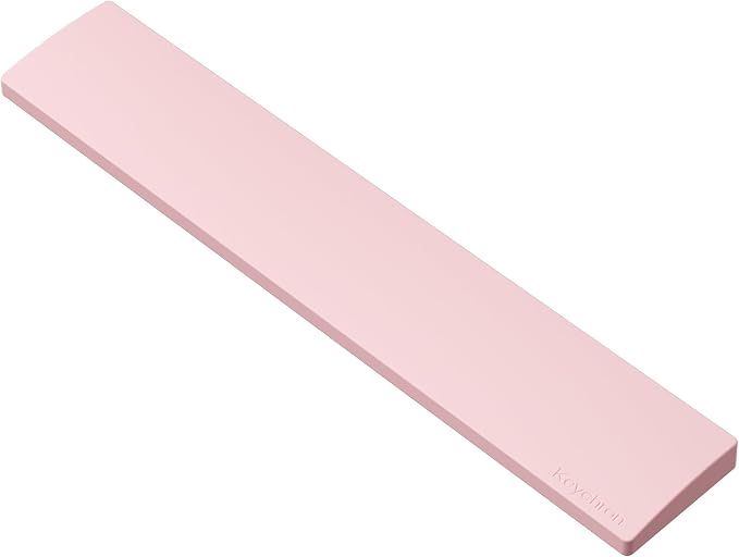 Keychron Silicone Wrist & Palm Rest, 17.6" Full Size for K10 Pro / K10 Max, Q6/V6 Series (Pro/Max/Ultra/HE), Washable, Non-Slip Base, Typing Support, Light Pink