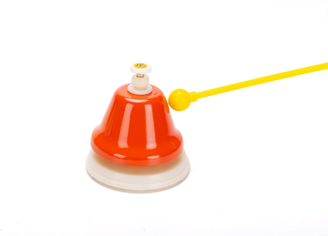 Desk Bells for Kids - 8 Note Colorful Metal Handbells Set with Handle - Educational Teaching and Learning Instruments - Musical Toys for Toddlers Children