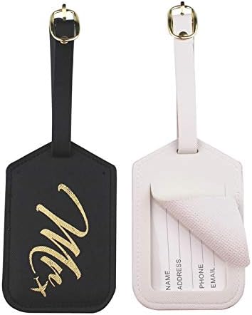 Mr and Mrs Passport Holder and Luggage Tags Set, Wedding and Honeymoon Travel Luggage, Bridal Shower and Engagement Gift