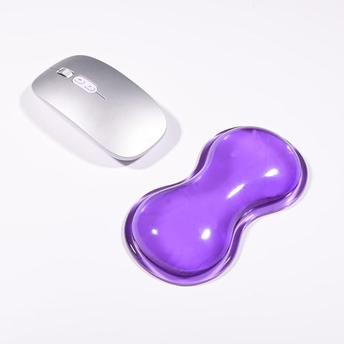 Gel Keyboard Wrist Rest Set, Clear Wrist Rest for Keyboard and Mouse, Ergonomic Keyboard Mouse Wrist Rest for Typing Pain Relief, Suitable for Office, Gaming, Computer, Laptop - Purple