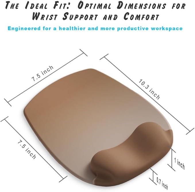 ErgoFlow Gel Wrist Rest Mouse Pad-Ergonomic Cushion for Desk, Cute Aesthetic Computer Decor for Women,Small Mousepad Mat&Laptop Pads-Office,Home Wireless Support&Ergo Accessories (08Sunset Fade)