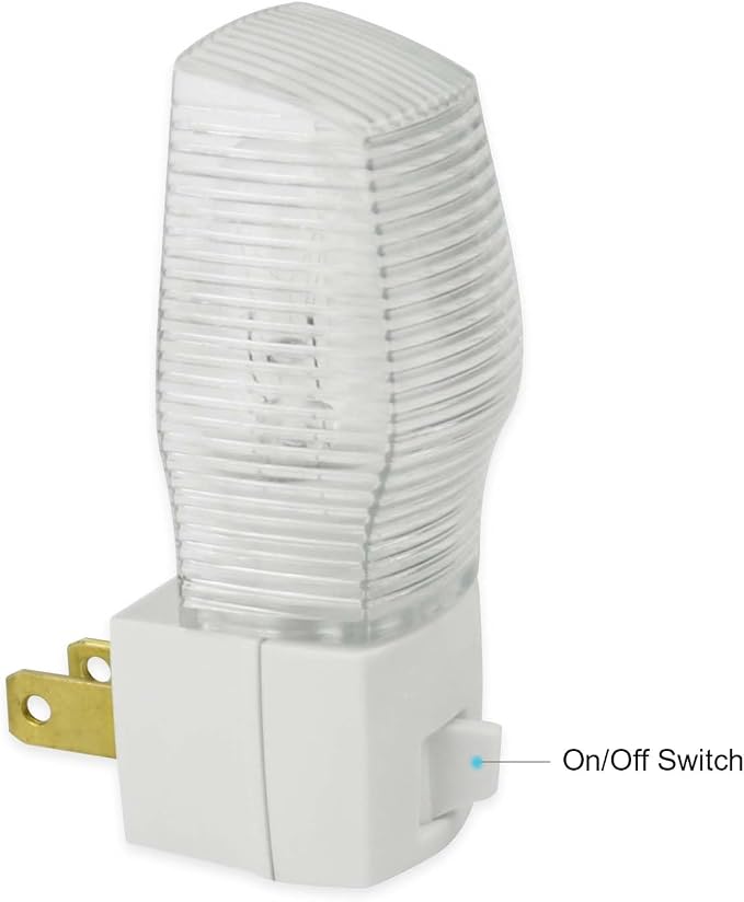 OSKOS 6 Pack Plug in Night Light with Manual On/Off Switch, 7W Incandescent Bulb Included, ETL Listed