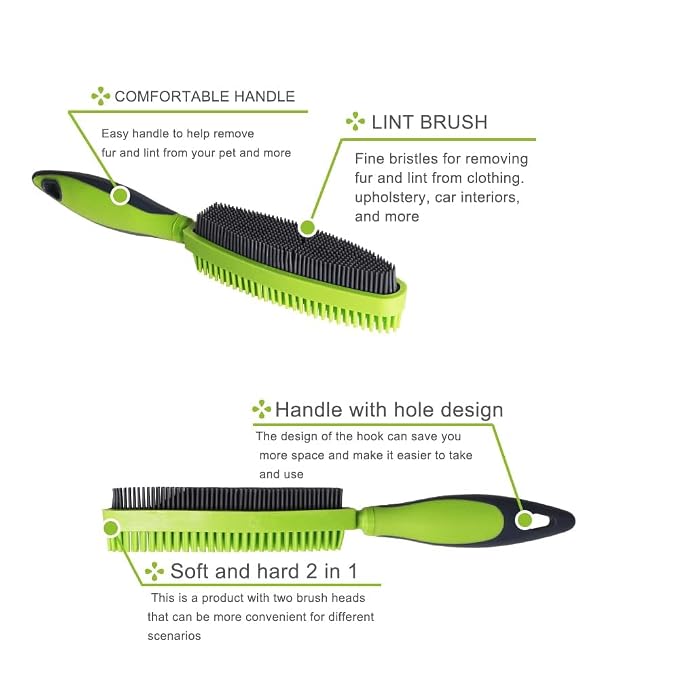 Rubber Pet Hair Remover Brush for Clothes, Couches & Pets