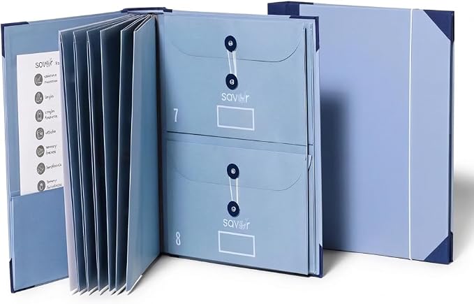 Savor | Edición Actualizada 2025 El Folio® Organizador de Documentos en Español| 17 millones de me Gusta en TikTok | Carpeta de Emergencia para Acta de Nacimiento, Tarjeta de Seguro Social, Pasaporte
