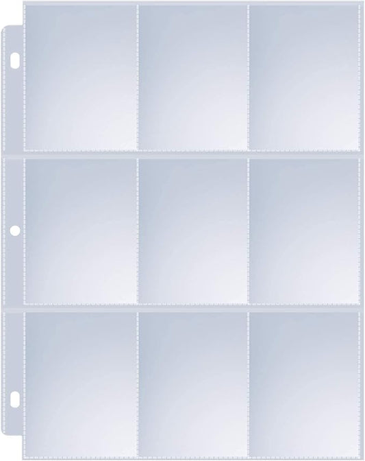 400 Pack 9 Pocket Page Protectors, Sooez Trading Card Sleeves for 3 Ring Binder, Baseball Cards Holder, Protective Pages Sheets for Binders Album, Fit for Collectible Games, Sports Cards