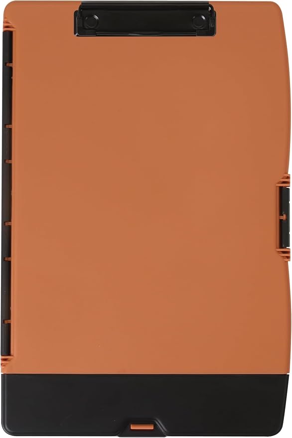 Dexas Folio Clipcase Professional Storage Clipboard with Pen Storage Compartment, 9.75 x 14.75, A4, Sandstone. Ideal for Teachers, Nurses, Coaches, Students, Trades, Homeschooling (Pack of 6)