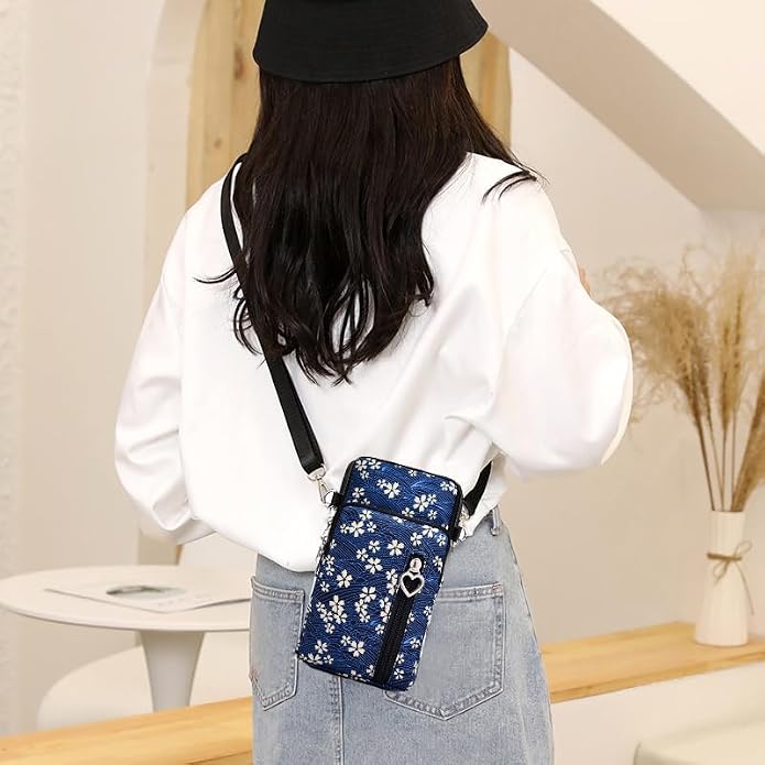 Small Crossbody Bag for Women - Mini Phone Purses with Crossbody Strap and Wallet - Nylon Arm Bag