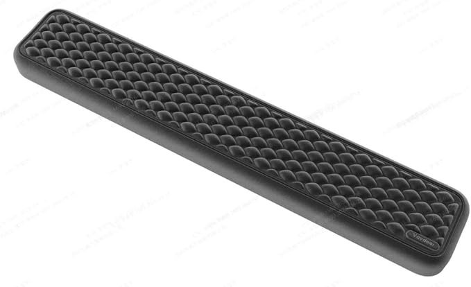 Vaydeer Ergonomic Full-Length L-Shaped Elbow Rest Pad, Desk Edge Pad, Black | Soft Memory Foam Supports Elbow and Forearm, Desk Edge Cushion for Keyboard, Mouse, Office and Gaming Use