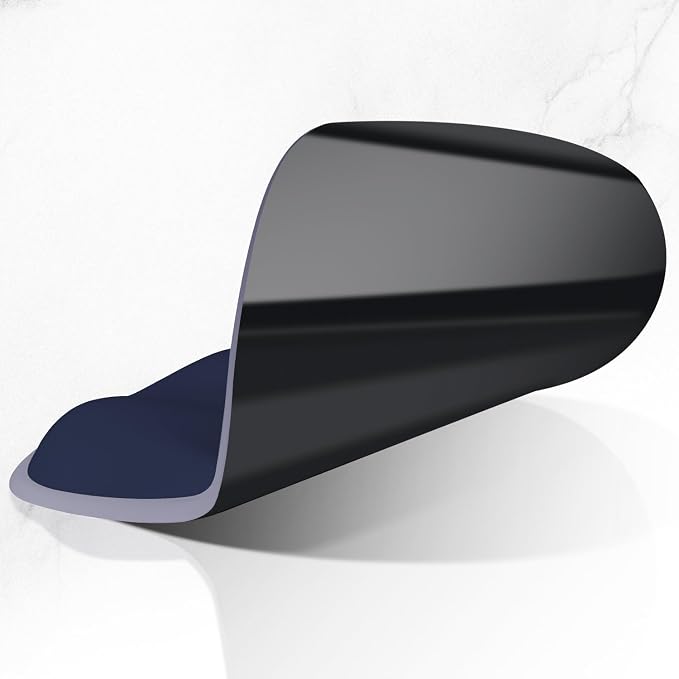 ITNRSIIET Ergonomic Mouse Pad with Wider Memory Foam Wrist Rest +17% - Curved Cushion Reduces Pressure 20%, Pain Relief, Non-Slip, Smooth, Cute Colors, 9.85 x 9 in, Gray Blue Gradient