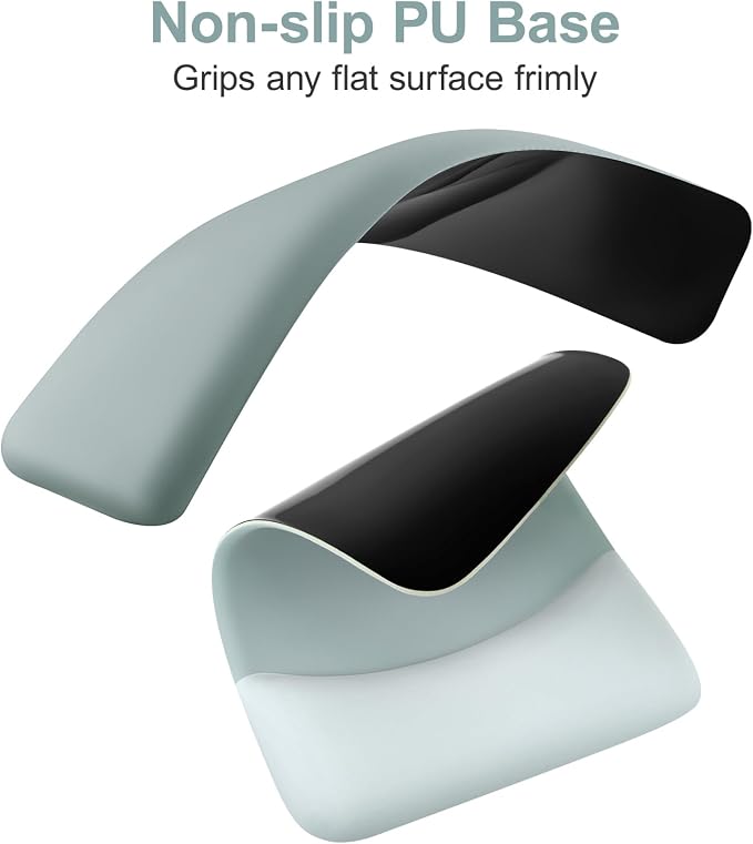 MOSISO Wrist Rest Support Mouse Pad & Keyboard Set, Powder Blue | Rectangular Ergonomic Mousepad, Non-Slip Base, Home/Office Pain Relief & Easy Typing, Neoprene Cloth & Raised Silicone Lining
