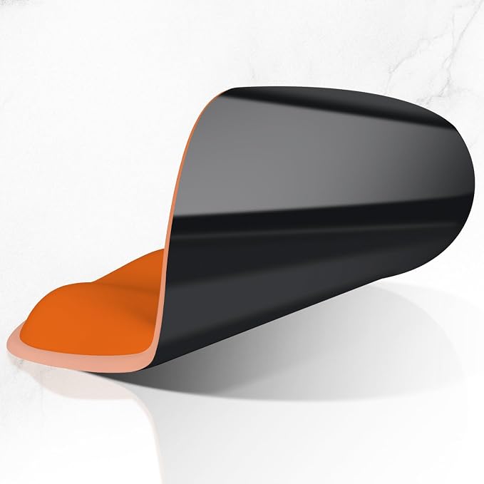 ITNRSIIET Ergonomic Mouse Pad with Wider Memory Foam Wrist Rest +17% - Curved Cushion Reduces Pressure 20%, Pain Relief, Non-Slip, Smooth, Cute Colors, 9.85 x 9 in, Peach Gradient