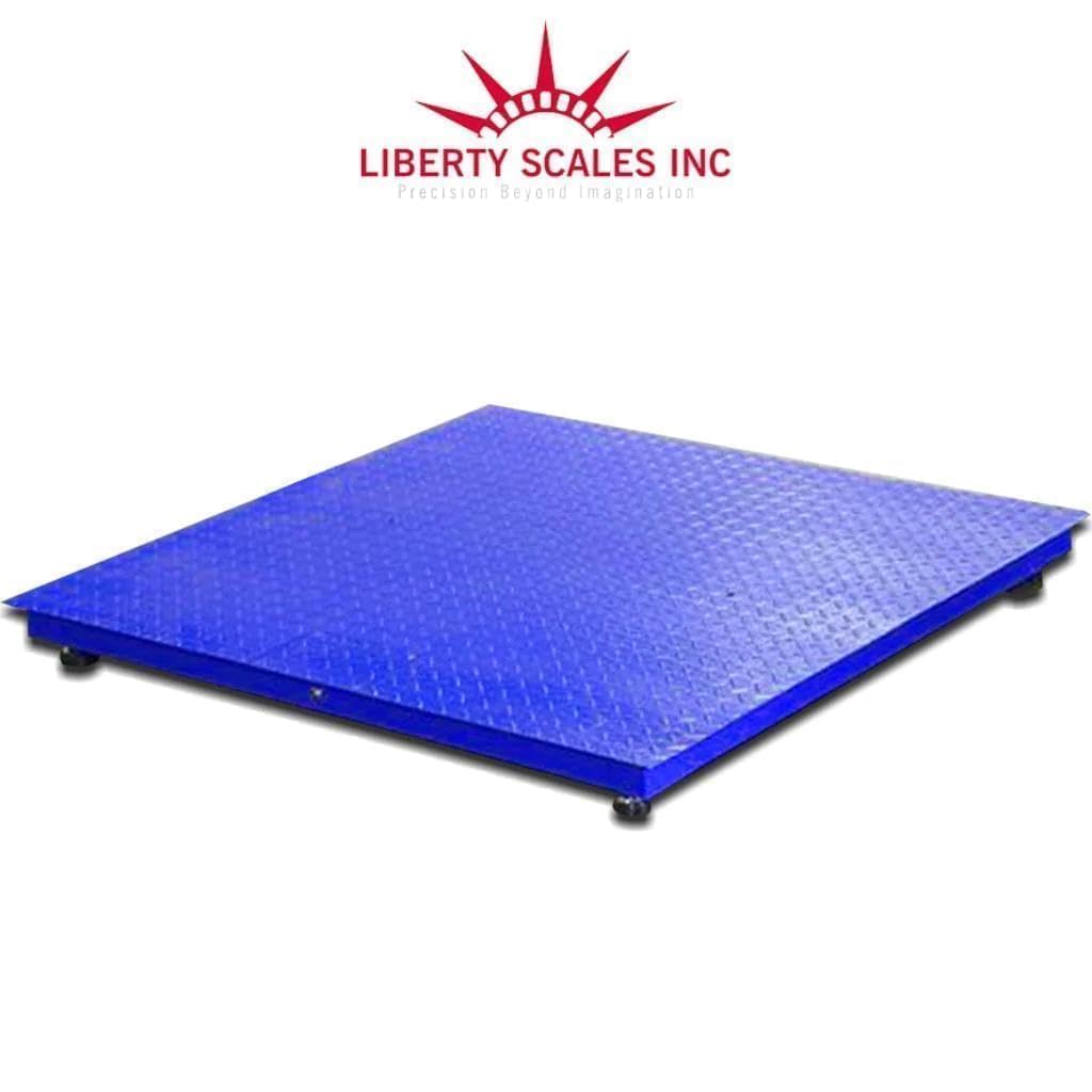 Liberty LS-800-4X5 NTEP Certified (Legal for Trade) Industrial Floor Scale | 48" x 60" | Capacity of 10,000 lbs x 2 lb + Blue
