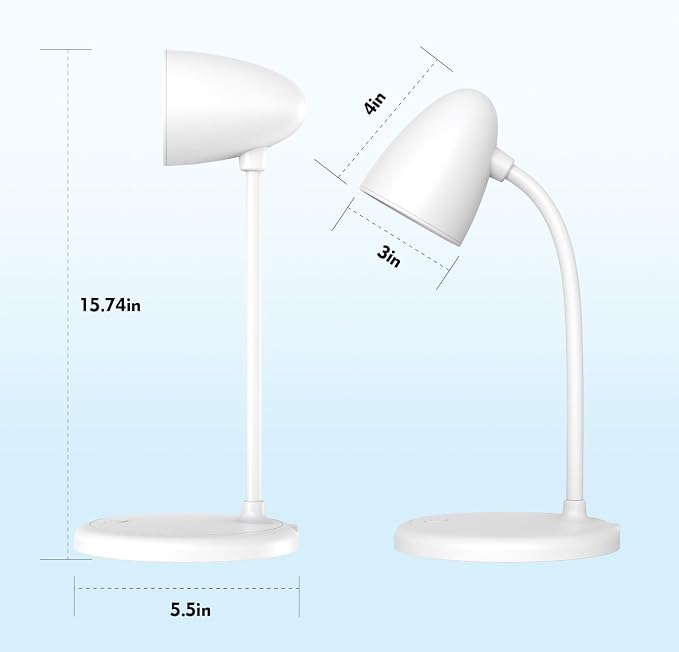 New LED Desk Lamp for Home Office,3 Colors Dimmable Table Lamp | Dimmable Reading Light Compact design fits well on desks and bedside tables,for College Dorm Room,Bedroom Desk Light