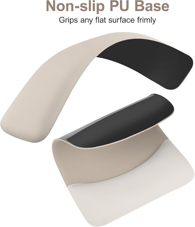 MOSISO Wrist Rest Support Mouse Pad & Keyboard Set, Stone Gray | Rectangular Ergonomic Mousepad, Non-Slip Base, Home/Office Pain Relief & Easy Typing, Neoprene Cloth & Raised Silicone Lining