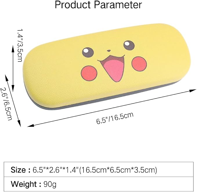 PERFECTSIGHT Hard Shell Eyeglasses Case, Kawaii Protective Glasses Case for Kids, Cute Eyeglass Case for Women Men Girls