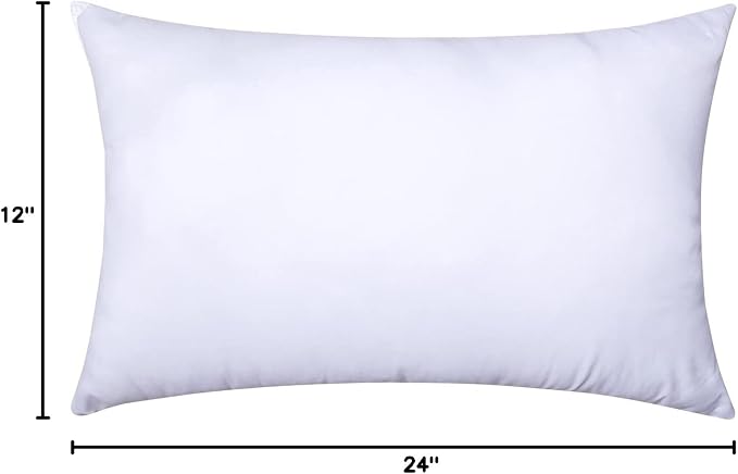 MIULEE 12x24 Inch Throw Pillow Insert for Couch Sofa Bed | Premium Virgin Filling, Soft Brushed Fabric, Rectangle Decorative Pillow,Lumbar Support