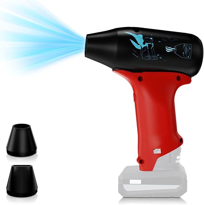 Portable Mini Turbo Jet Blower for Milwaukee M12 12V Battery, 4-Speed Wireless High Speed Handheld Fan, for Computer Key Board Cleaning,Hair Drying,Camping,Outdoors
