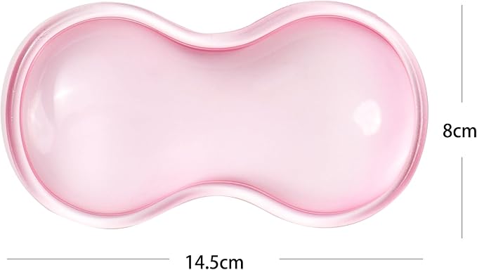 Clear Gel Mouse Wrist Rest, Pink Cute Wrist Rest, Comfort & Support for Typing and Gaming (Pink-Short)