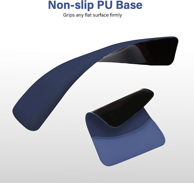 MOSISO Wrist Rest Support Mouse Pad & Keyboard Set, Navy Blue | Rectangular Ergonomic Mousepad, Non-Slip Base, Home/Office Pain Relief & Easy Typing, Neoprene Cloth & Raised Silicone Lining
