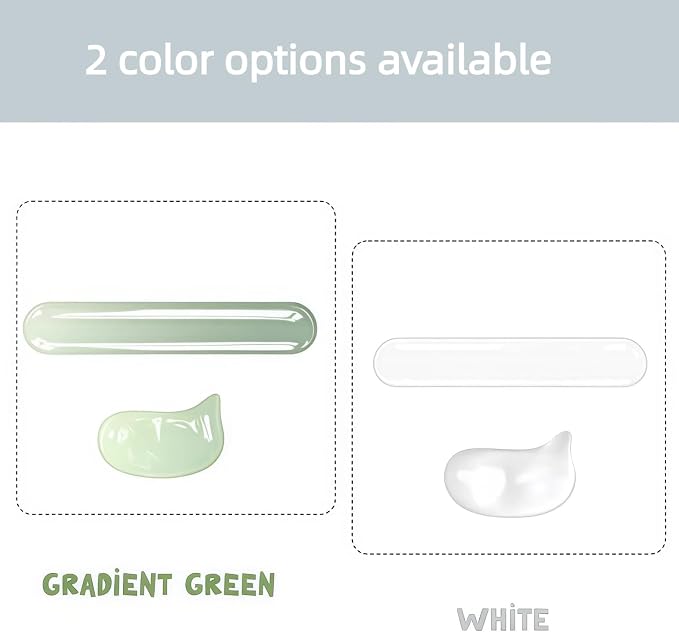 Gel Wrist Rest for Keyboard,Office & Gaming,White Silicone 2-Piece Set | Clear white silicone gel, office/gaming,60%/68%/75% keyboards,mouse rest,cooling,non-slip, easy cleanErgonomically designed