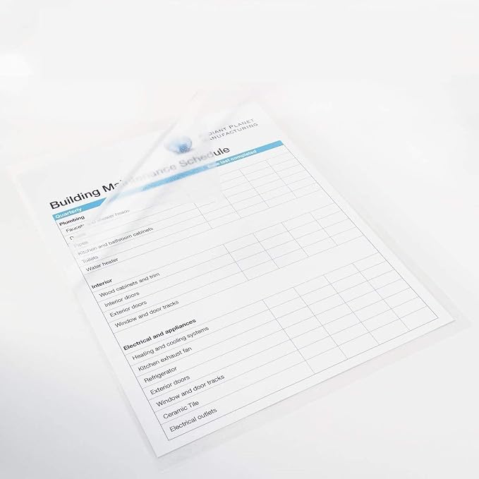 Tarifold Self-Adhesive Laminating Sheets, 9 x 12 inches, 100 Count | 100 self-laminating sheets, 9 x 12 inches, no machine required, clear protective finish, protects documents and photos