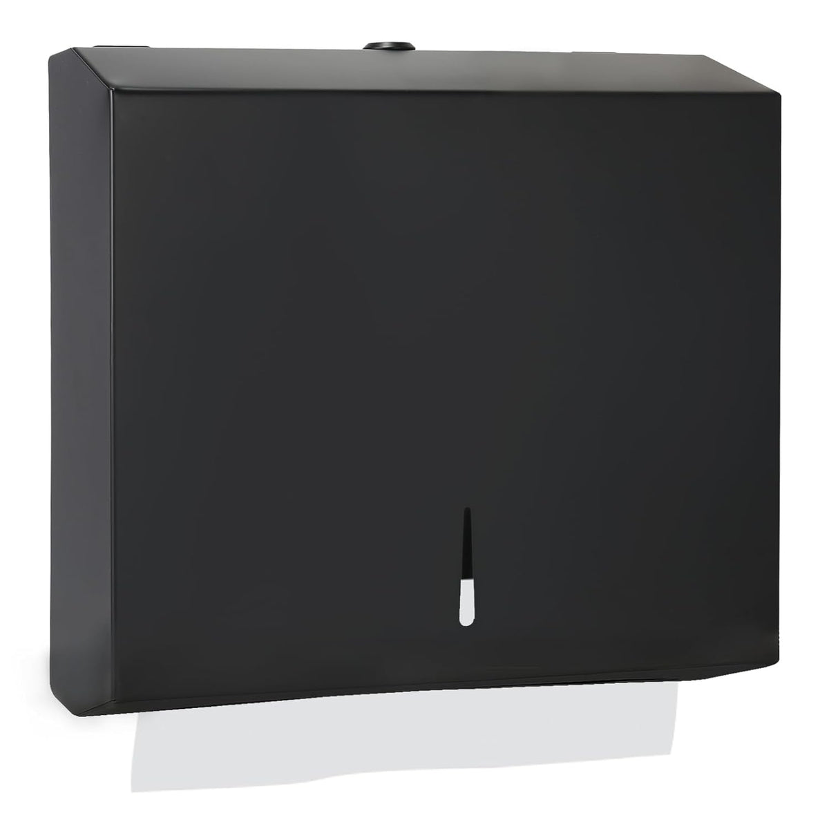 Paper Towel Dispenser Wall Mount, Matte Black Stainless Steel Commercial Paper Towel Holder with Lock, Large Capacity 250 C Fold/300 Multifold Towels