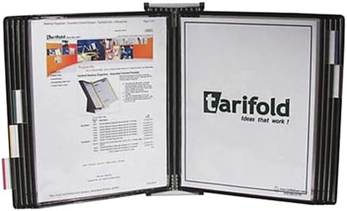Tarifold VEO Wall Display Unit with 10 Black Pockets