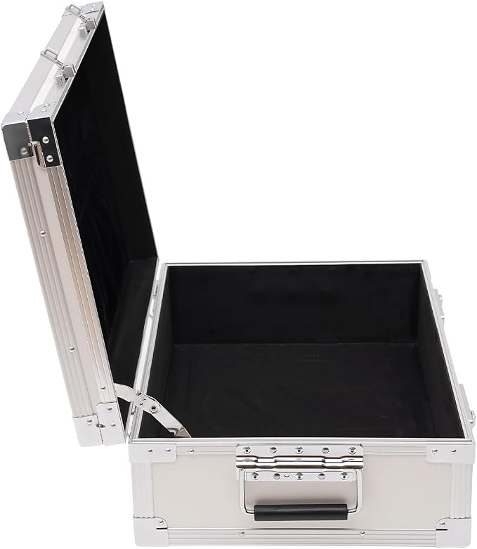 Document Organizer with Lock Fireproof Safe Box with Bilateral Code Lock Chest Safe with Carrying Handle to Secure Money Jewelry Documents (Silver)