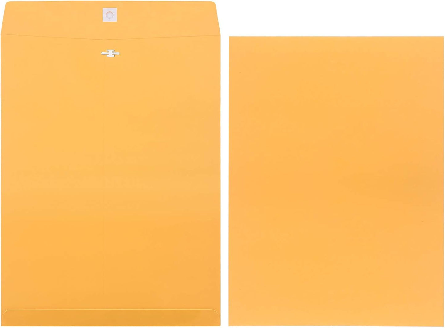 Frienda 4 Sizes Clasp Envelopes Kraft Paper Catalog Clasp Envelope with Closure for Filing, Storing or Mailing Documents, 50 Pieces(5 x7 In, 6 x 9 In, 9 x 12 In, 10 x 13 In,Yellow)
