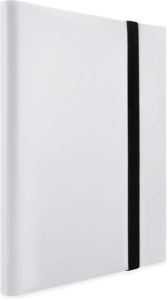 360 Pockets Trading Card Binder Album, Side Loading PP Pockets Sleeves, Cards and Coupons Protector Storage Book (White)