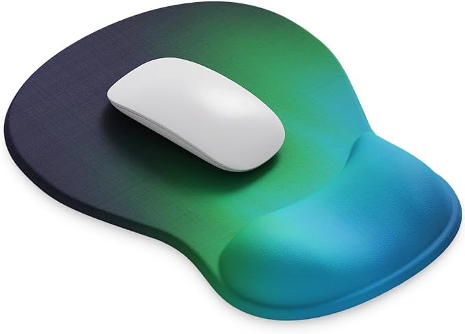 ErgoComfort Gel Wrist Rest Mouse Pad-Ergonomic Office Mousepad with Wrist Support-Non-Slip, Design Desk Accessories Mat for Home&Game Decor (08Aurora Borealis)