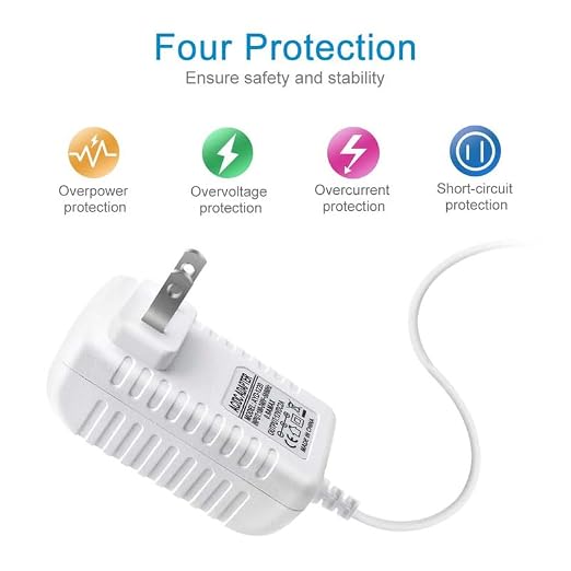 12V Power Supply, 12 Volt 2A 24W DC Power Supply with On Off Switch, White Switching LED Power Adapter, AC 110V to 12V Wall Wart Transformer Plug for LED Strip Lights with 5.5/2.1 DC Female Connector