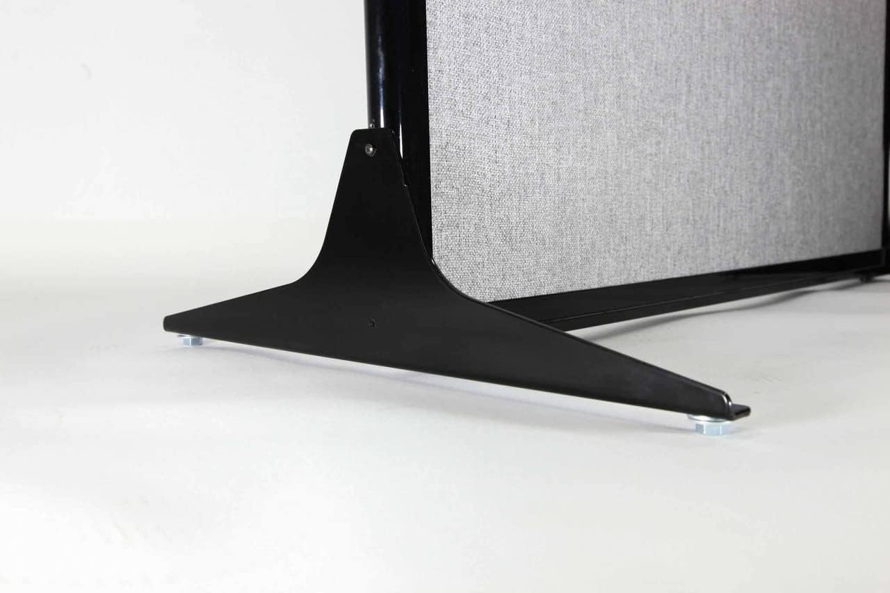 Versare Office Workstation Screen | Portable Wall Divider | Modern Cubicle | Freestanding Privacy Screen | Flexible Work Space | 1 Panel | 33" Wide x 70" Tall Black SoundSorb Panels