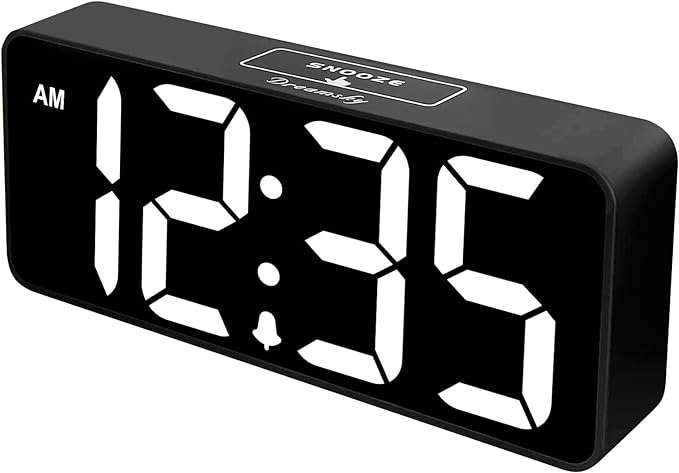 DreamSky Large Digital Alarm Clock Big Number for Seniors/Visually Impaired | 9 Inches Electric Clocks for Bedroom, Jumbo Display Fully Dimmable Brightness, USB Ports, Adjustable Alarm Volume