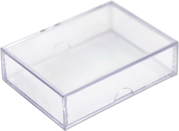 Gary Plastic Packaging 10-Pack Clear Acrylic Card Storage Boxes with Lids – Holds 52 Playing Cards or 50 Standard Trading Cards Each, Stackable Organizer for Sports & TCG Cards (Unsleeved)