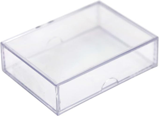 Gary Plastic Packaging 10-Pack Clear Acrylic Card Storage Boxes with Lids – Holds 52 Playing Cards or 50 Standard Trading Cards Each, Stackable Organizer for Sports & TCG Cards (Unsleeved)