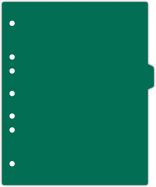Carstens - Heavy Duty Plastic Ring Binder Dividers, Side Tab, 1/9 Cut, Tab 4 Position, US Letter, Green, Pack of 10, (2618-04) - Ideal Medical Chart Dividers or Index Tabs for 3 Ring Binders