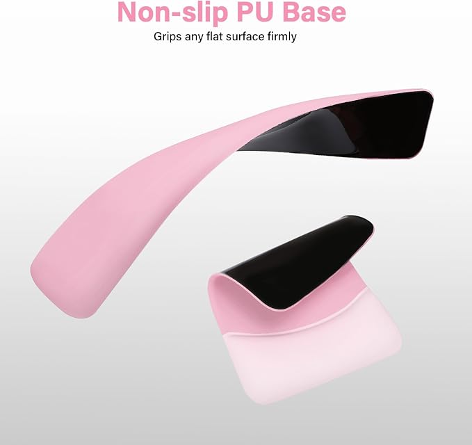 MOSISO Wrist Rest Support Mouse Pad & Keyboard Set, Pink | Rectangular Ergonomic Mousepad, Non-Slip Base, Home/Office Pain Relief & Easy Typing, Neoprene Cloth & Raised Silicone Lining